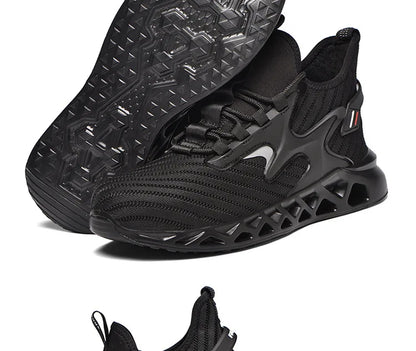 Safety Shoes for Men Women Lightweight Work Shoes Breathable Slip Resistant Construction High top Steel Toe Boots