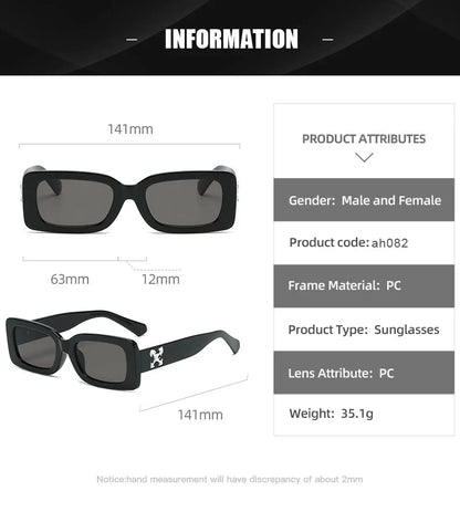 Cycling Rectangle Sunglasses Women Men Shades Retro Square Black Sun Glasses Luxury Brand Eyeglasses Decoration Eyewear