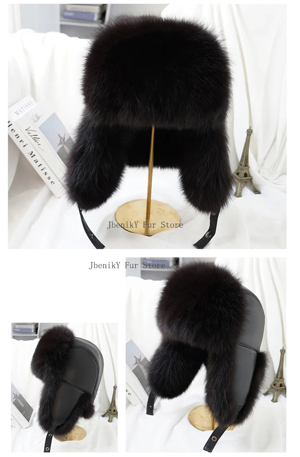 2026 Cap 100% Raccoon Dog Full Fur Fox Fur Hat Men's Fur Ear Protection Winter Thickened and Warm Russian Hat Men's Trend