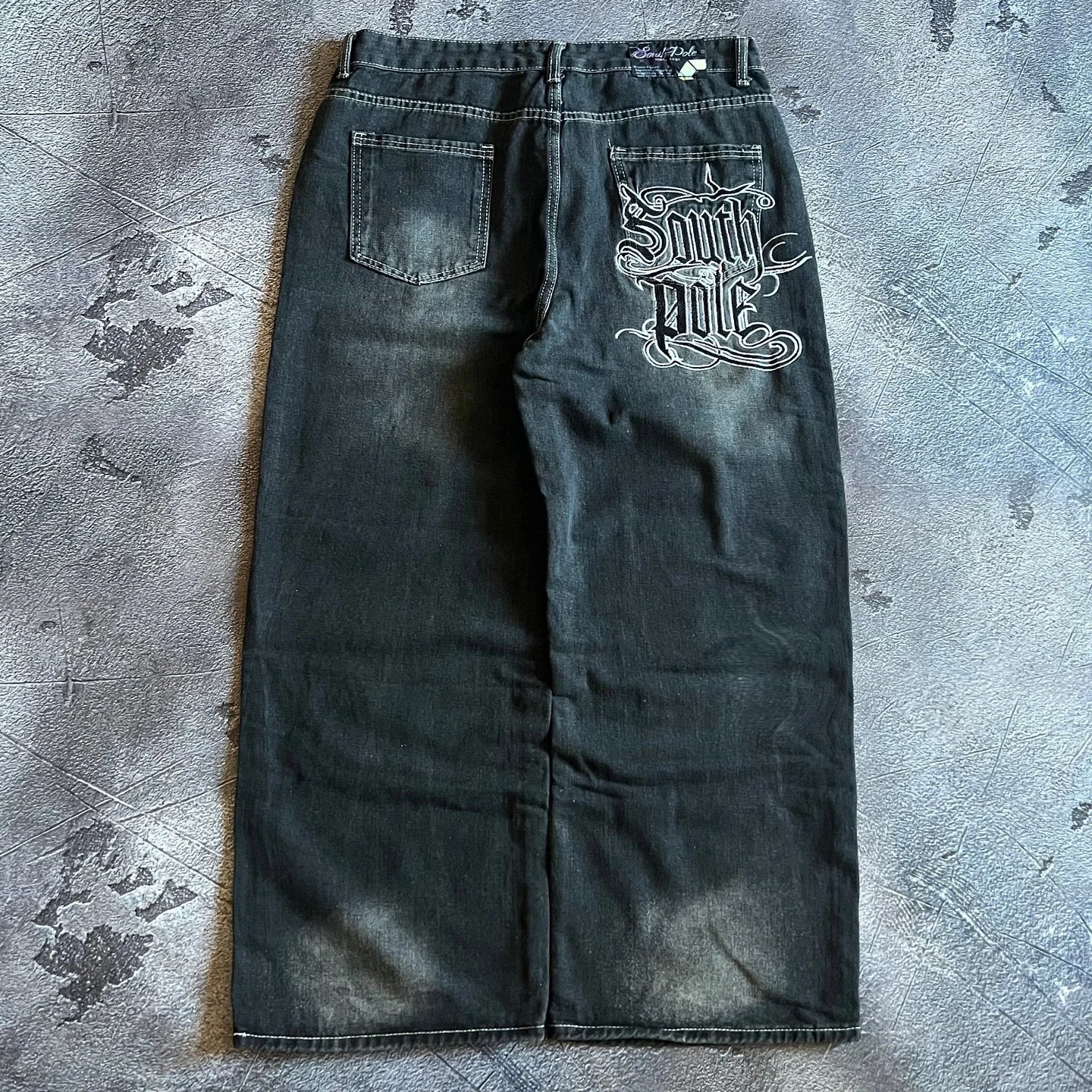 New White Jeans Y2K Dragon Pattern Mens American High Street Retro Korean Straight Pants Harajuku Hip-Hop Couple Wide Pants