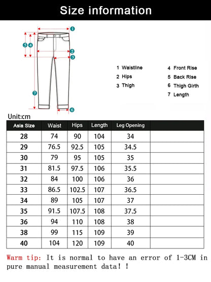 Men's Denim Jeans Thin Summer Straight Business Soft Fashion New High Quality Pants New Arrivals Dropship OL Work Trousers