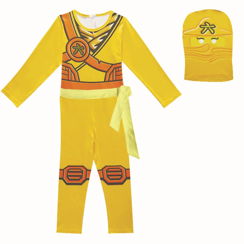 NINJA cosplay Boys Advanced Latest Role Playing Costume Jumpsuit Set Halloween Christmas Party Ninja Superhero Set Cosplay