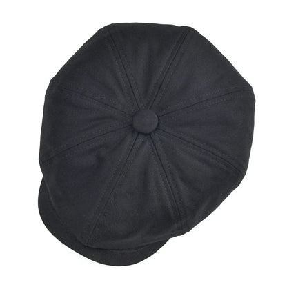 Newsboy Cap Men's Twill Cotton Eight Panel Hat Women's Baker Boy Caps Retro Big Large Hats Male Boina Black Beret 003