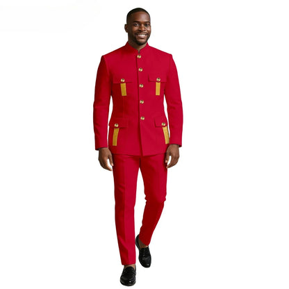New Men's Suit 2-piece Business Formal Blazer Double-breasted Design Groom Tuxedo for Wedding XS-6XL Outfit