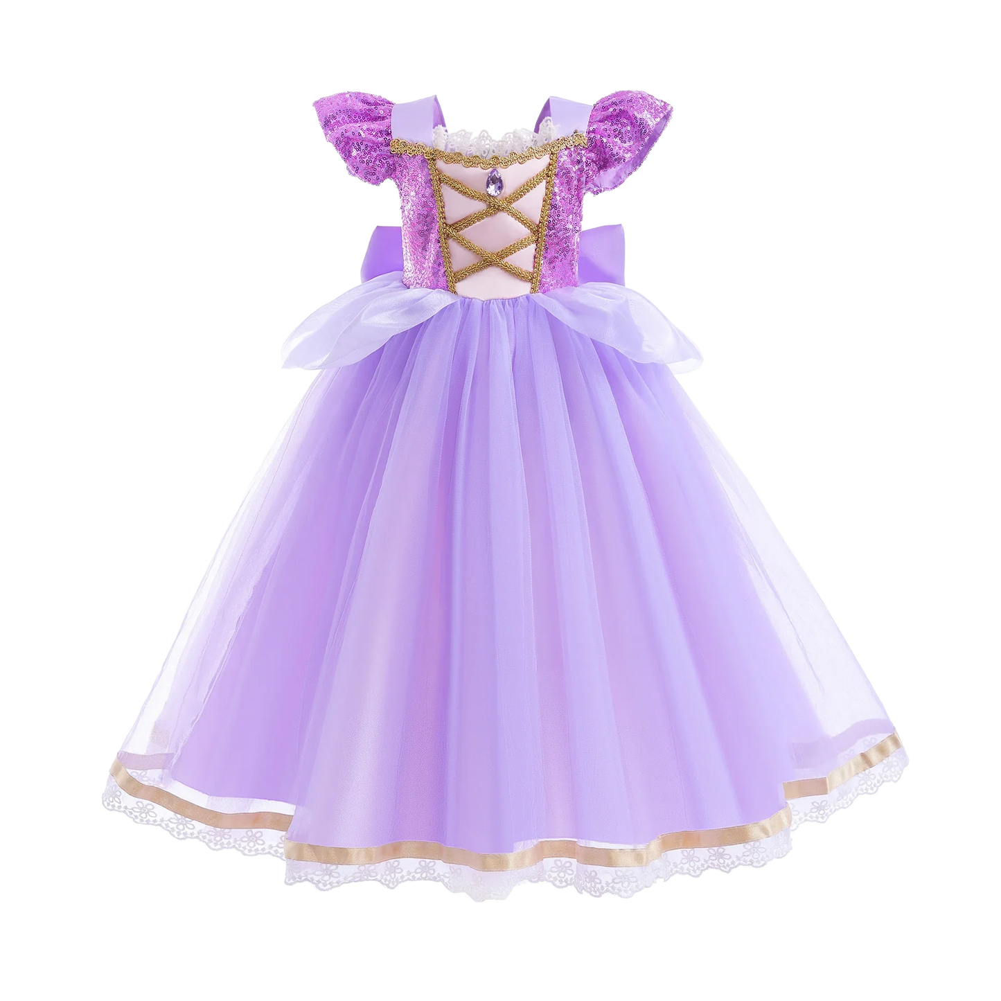 Kids Princess Cosplay Costume Girl Snow Queen Dress Halloween Carnival Clothes Cute Cosplay Evening Party Clothing for 2-10 Year