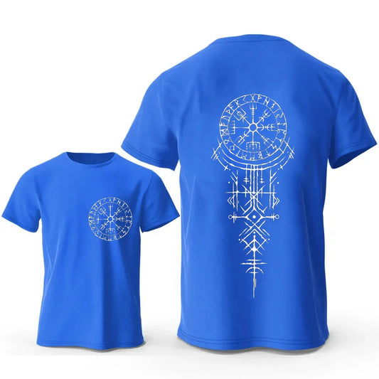 Viking Runic Compass Graphic T Shirts Funny Trip Tshirts Short Sleeve Tops Fashion Casual Harajuku T-shirts Men Brand T-shirts
