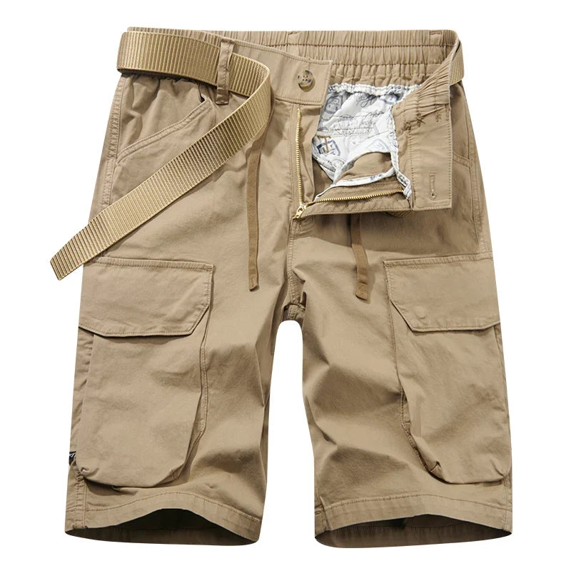 Men Spring Casual Tactical Cargo Shorts Men Multi Pocket Outdoor Shorts Men Breathable Sports Workout Daily Wear Male Shorts