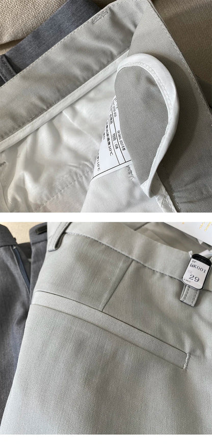Summer Light Thin Men's Suit Pants 2026 New High Quality Men Formal Business Office Social Solid Color Slim Fit Casual Trousers