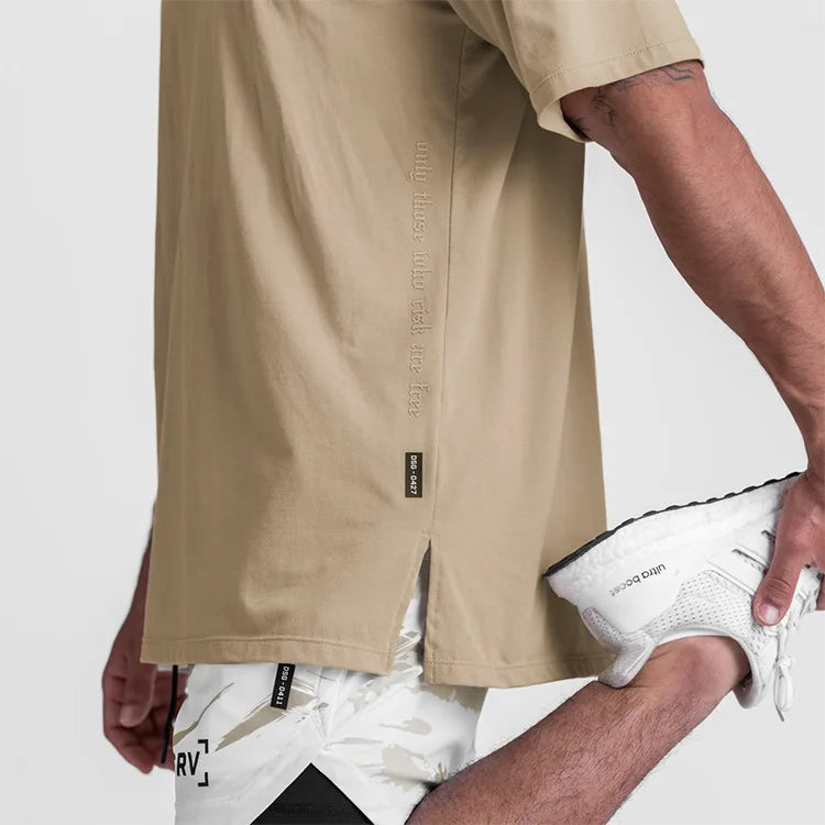 Men's Gym Splicing Quick Dry T-Shirt Breathability Patchwork Short Sleeve Sport T Shirt Fitness Shirt Trainer Sportswear