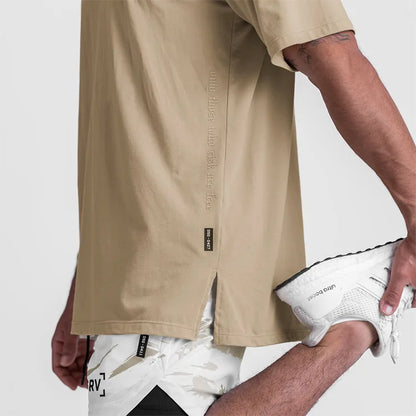 Men's Gym Splicing Quick Dry T-Shirt Breathability Patchwork Short Sleeve Sport T Shirt Fitness Shirt Trainer Sportswear