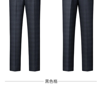 High-quality, Fashionable and Stylish Wedding Casual Checkered Suit Set, Men's Business Casual Suit Three-piece Set