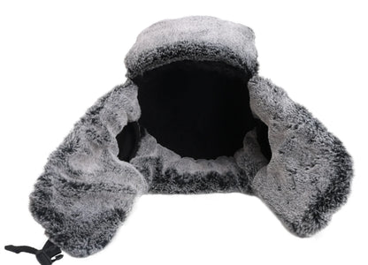 Men's Trapper Hat With Faux Fur Linning Eskimo Windproof Waterproof Winter Warm Hats Ushanka Hunting Skiing Hat