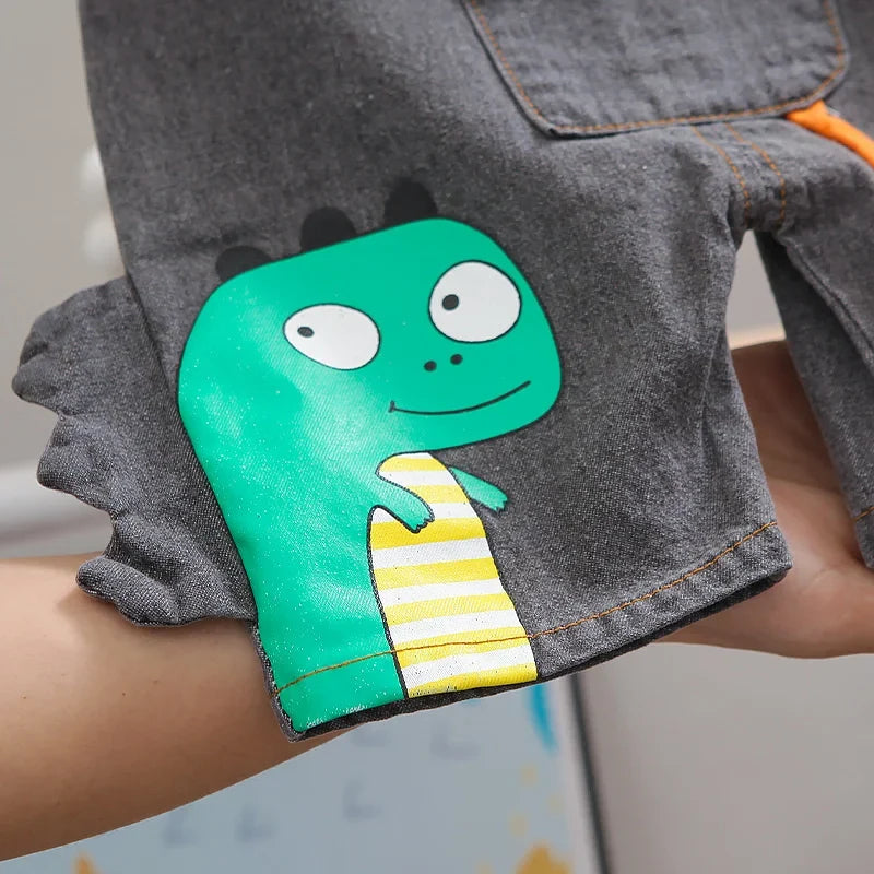 New Summer Baby Clothes Suit Children Boys Girls Short Sleeved T-Shirt Overalls 2Pcs/Sets Toddler Casual Costume Kids Tracksuits