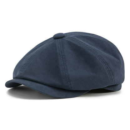 Men's Newsboy Gatsby Hat 100% Cotton Vintage Flat Ivy Driving Cabbie Cap