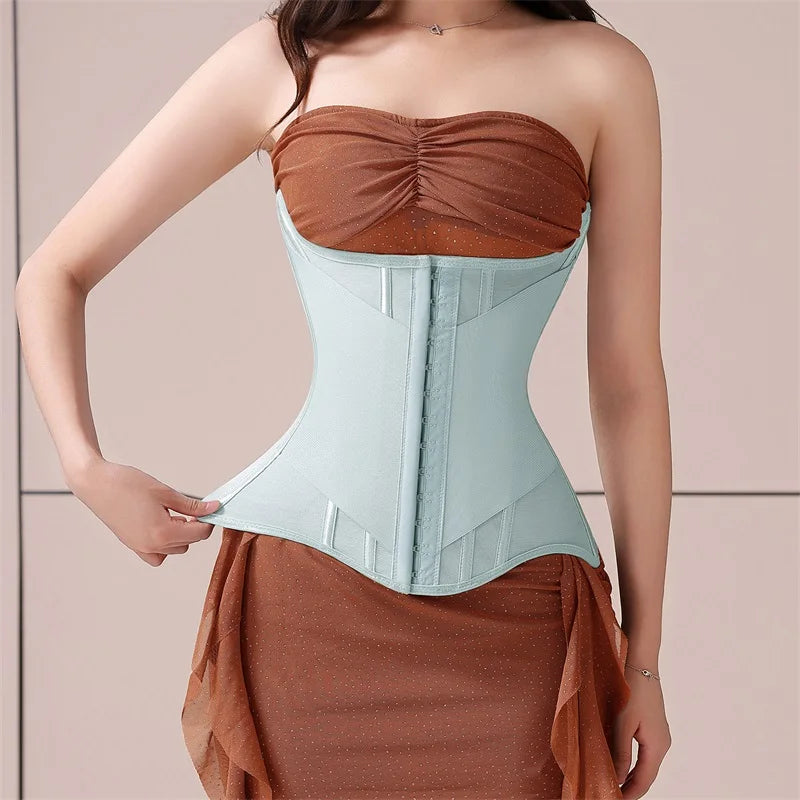 U-shaped Waist Trainer Corset Women Buttoned Shapers Breast Lifted Waist Trainer Steel Bone Slimming Womens Body Shapewear