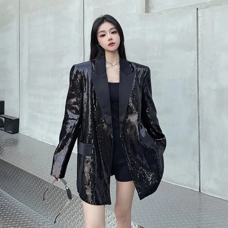 Fashion High-Quality Blazer Jacket Women 2026 New Autumn Long SleeveTemperament Casual  All-Match Ladies Suit Outerwear Tops