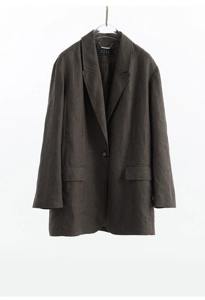 Simple and Understated~ One-Button Women's Blazer, Thin Spring/Summer Suit, New Casual Commuter Jacket, Loose Fit