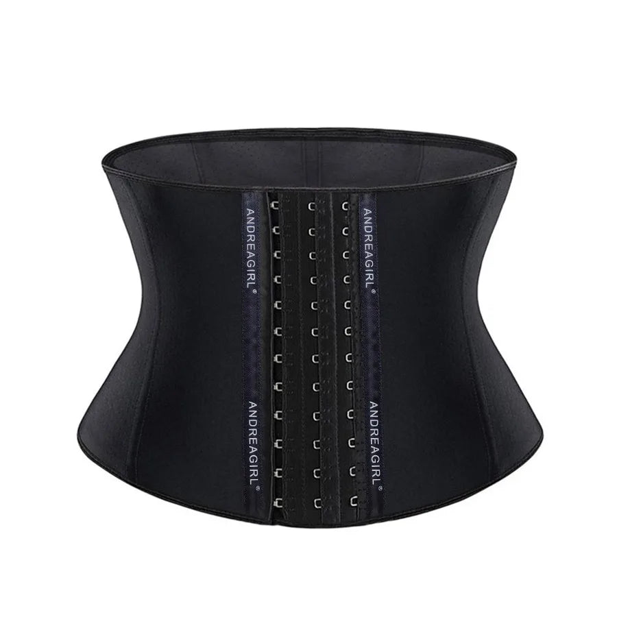 22cm Short 3 Layers Latex Waist Trainer Corset 9 Steel Bones Shapewear Body Shapers Women Corset Slimming Belt Waist Shaper 9052