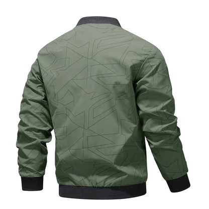 2025 Spring and Autumn New Baseball Collar Short Loose Solid Color Jacket Men's Business Casual Thin Coat Trend Size M-5XL
