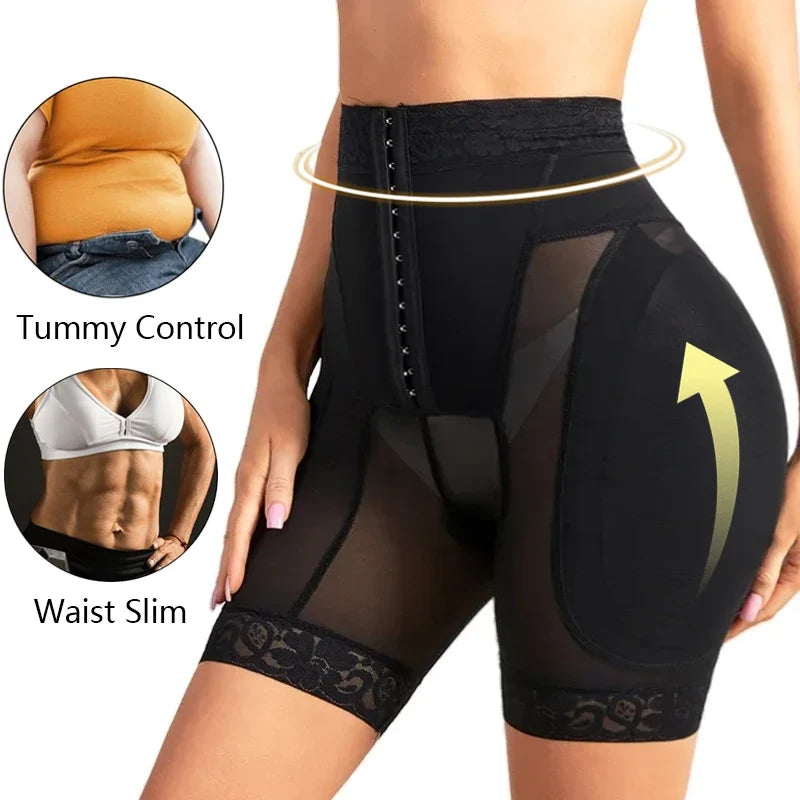 Women High Waist Hip Pad Shaper Panties Padded Hip Enhancer Shapewear Shorts Breathable Butt Lifting Body Shaper Push Up Panties