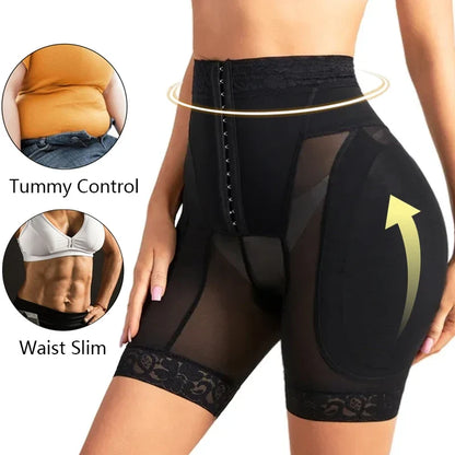 Women High Waist Hip Pad Shaper Panties Padded Hip Enhancer Shapewear Shorts Breathable Butt Lifting Body Shaper Push Up Panties