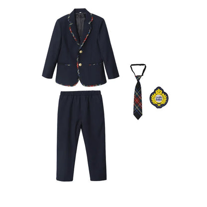 Children School Uniform Girls Jacket Plaid Skirt Suits Boys Formal Dress Toddler Student Clothes Sets Kids British Class Outfits