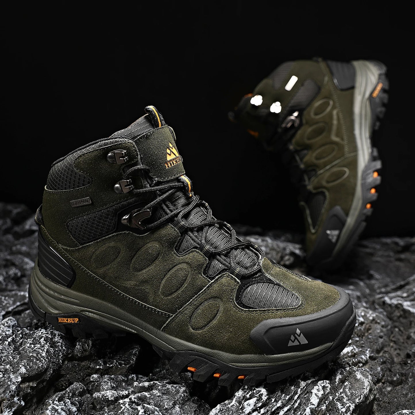 High-Top Men Hiking Boot Winter Outdoor Shoes Lace-Up Non-slip Outdoor Sports Casual Trekking Boots Man Waterproof Suede