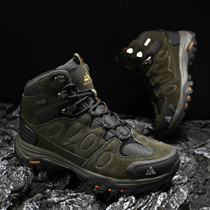 High-Top Men Hiking Boot Winter Outdoor Shoes Lace-Up Non-slip Outdoor Sports Casual Trekking Boots Man Waterproof Suede