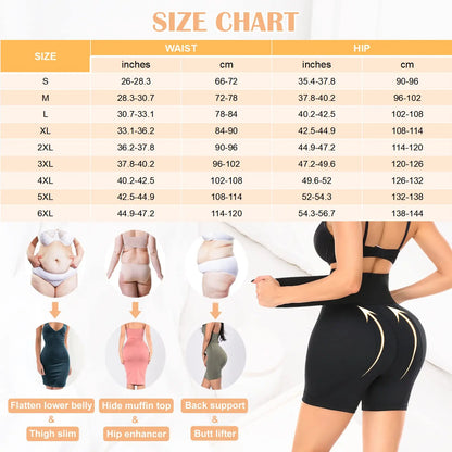 Women Hip Padded Shorts High Waist With Hook Tummy Control Panties Sexy Fake Ass Butt Lifter Booty Enhancer Big Buttocks Brief
