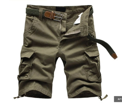 2026 Summer Men Shorts Fashion Plaid Beach Shorts Mens Casual Shorts Military Short Pants Male Bermuda Cargo Overalls No belt
