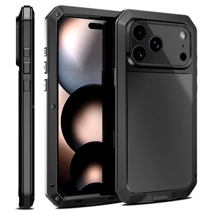 Aluminum Metal Case For iPhone 17 ProMax 16 15 14 13 12 Pro Max Plus with Magsafe Magnetic Charging Lens Glass Protector