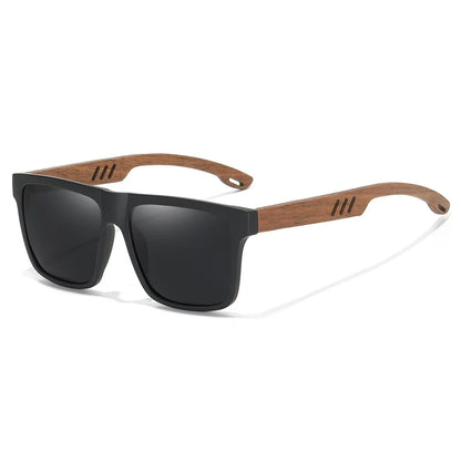 New Arrivals Black Wooden Polarized Sunglasses for Men Bamboo Sunglasses Red UV400 Lenses Fashion Driving Shades S5565