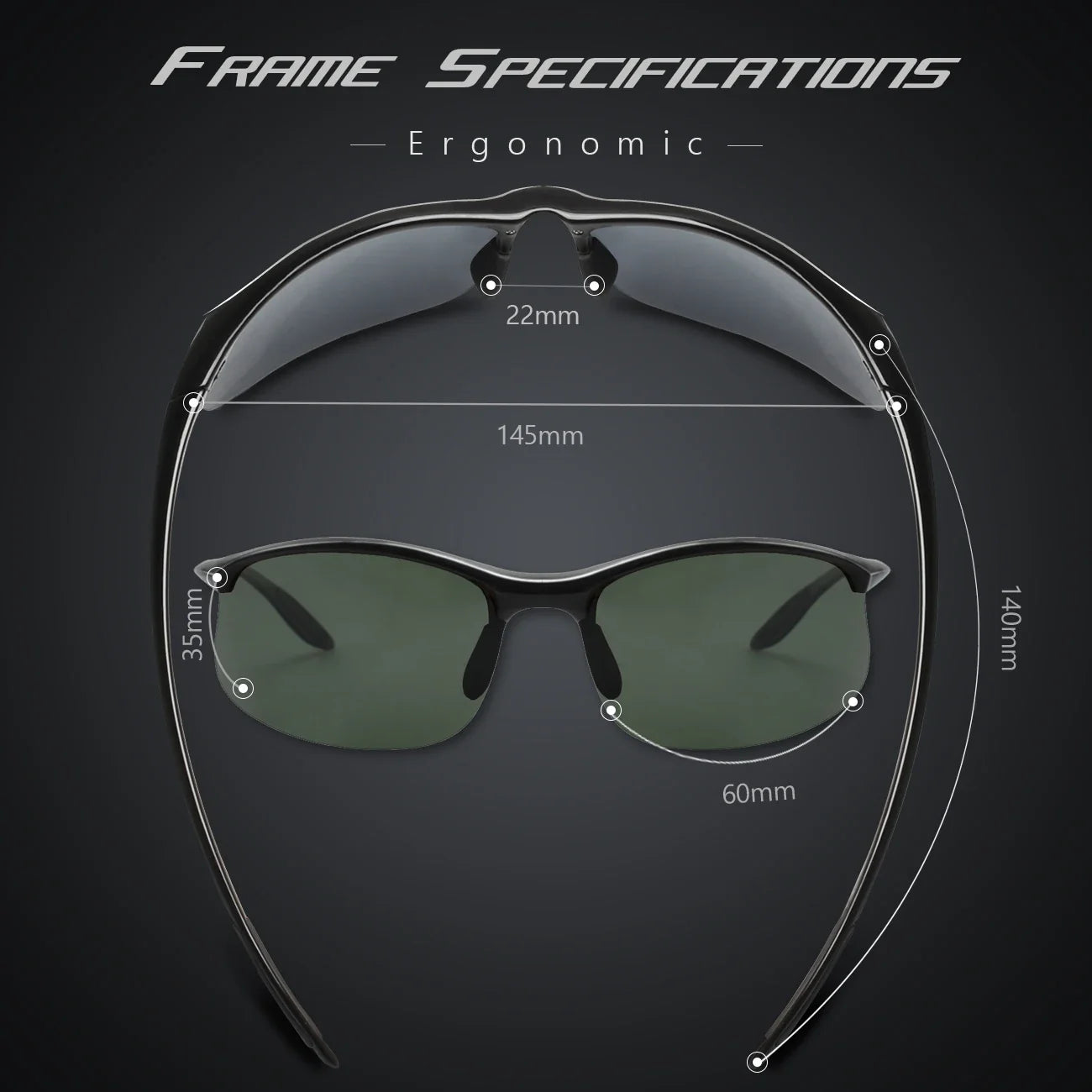 Polarized Sports Sunglasses for Men Women Tr90 Unbreakable Frame for Running Fishing Baseball Driving MJ8002