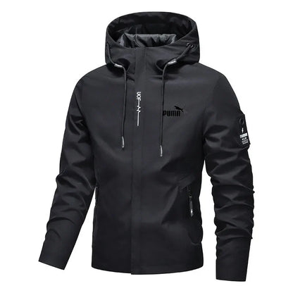 2026 Men's Outdoor Leisure Waterproof Raincoat - Lightweight Cycling Jacket - Hooded Street Style Hiking Windproof Jacket