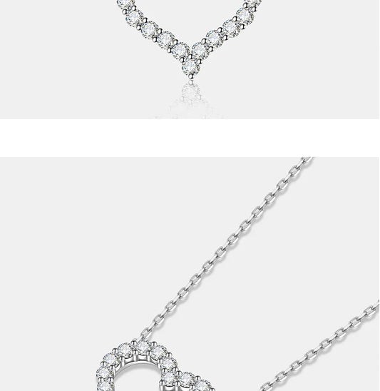 2CT Moissanite Necklace for Women S925 Pure Silver Heart Design Laboratory Diamond Pendant Luxury Jewelry Party Gift