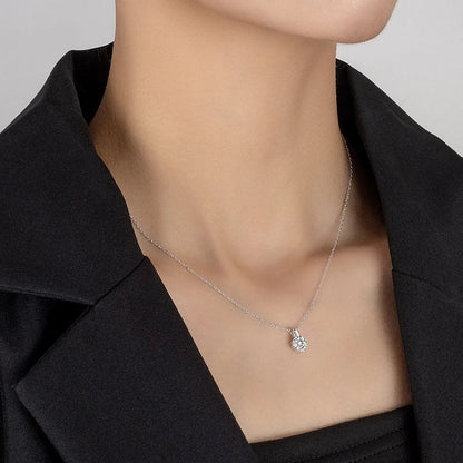1-3CT Moissanite Necklace for Women S925 Pure Silver Laboratory Diamond Pendant Classic Fashion Jewelry Party Gift