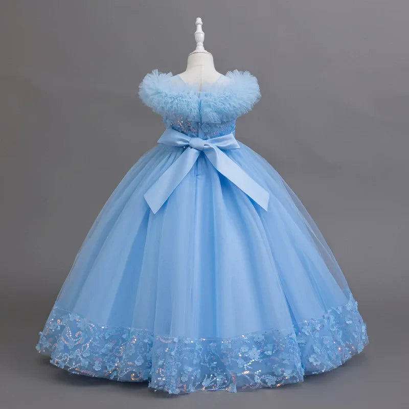 Summer Dress for Kids Girl Lace Sleeveless Baby Girl Princess Dress Fashion Solid Children Girls Party Dresses 2-9 Years