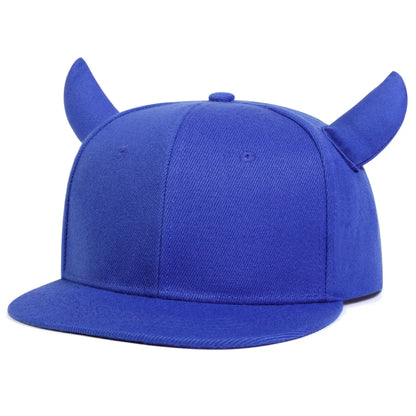 Unisex Horns Snapback Hip-hop Hats Spring and Autumn Outdoor Adjustable Casual Baseball Caps Sunscreen Hat