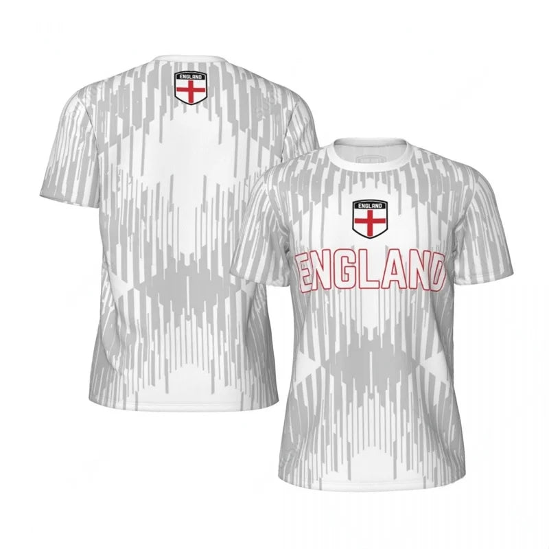 England Football Tshirt Men Quick Dry 3d Printed T Shirts Summer Sports Running Badminton Tee Shirt Loose Short Sleeves Top