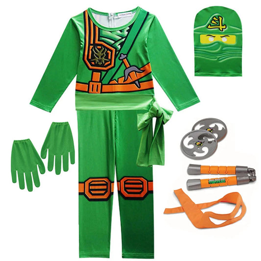 NINJA cosplay Boys Advanced Latest Role Playing Costume Jumpsuit Set Halloween Christmas Party Ninja Superhero Set Cosplay