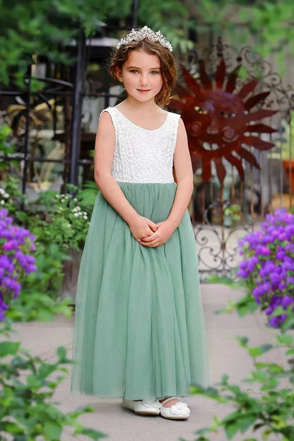 Princess Party Lace Flower Girl Dress Baby Kids Summer Wedding Birthday Dresses Children Clothing 2 4  6 8 10 12 14