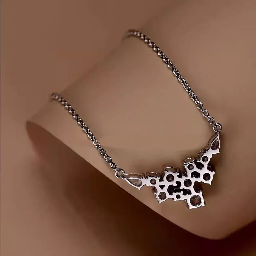 4.8cttw with Certificate Full Moissanite Pendant Necklaces for Women Round/Pear Cut Diamond Neck Chain S925 Silver Fine Jewelry