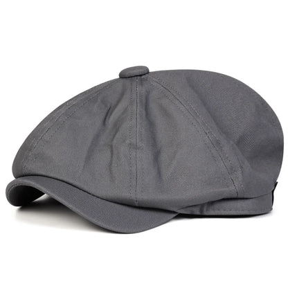 Mens Retro Newsboy Caps Stitching Berets Cap Autumn Winter Vintage Painter Octagonal Hats Gorras