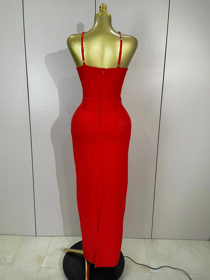 Sexy Backless Sparkly Crystal Diamonds White Bodycon Bandage Dress Women Celebrity Elegant Evening Club Party Birthday Dresses