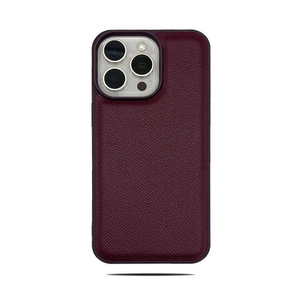 Ultra Thin Epsom PU Leather Magnetic Phone Case Non-Slip Grip Anti Fingerprint Phone Cover for iPhone 17 Pro 17 Pro Max