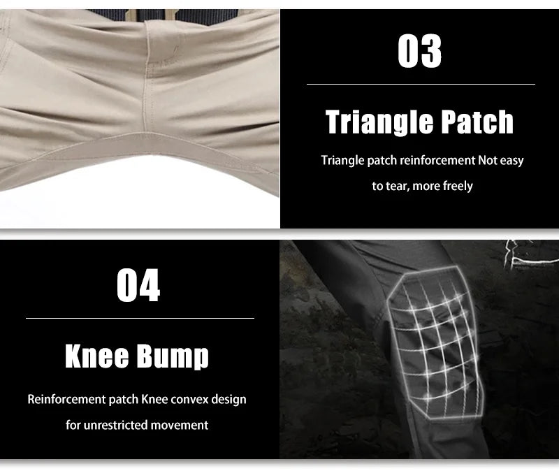 Asian Size Men City Pants Cargo Trousers Multi-pocket Waterproof Wear-resistant Casual Training Overalls Clothing