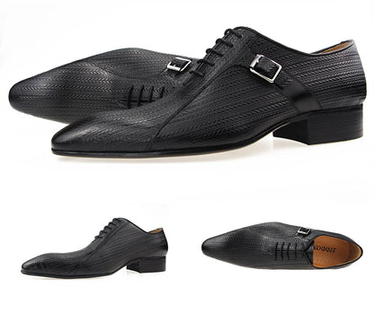 Custom Made Luxury Mens Shoes Wedding Genuine Brock Shoes for Lace Up Men Leather Shoe Sapato Dress Office Shoes Printing Latest