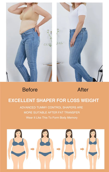 Shapewear High Compression Bodysuit Girdles with Brooches Bust for Daily and Post-Surgical Use Slimming Sheath Belly Women