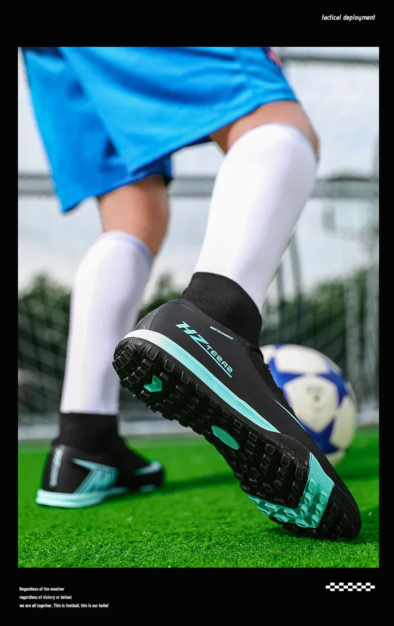 New Men Soccer Shoes Breathable Cleats Football Boots Training Boys Long Spikes Adult Outdoor Sport Non Slip Match Comfortable