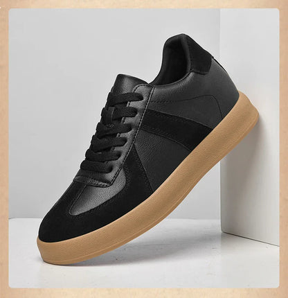 Invisible Height-Increasing Shoes 8cm German Training Shoes for Men, Summer Breathable Casual Sneakers, Genuine Leather Retro Versatile Forrest Gump Shoes 6cm